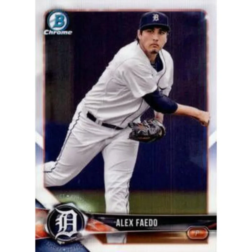 2018 Bowman Chrome Prospects Alex Faedo BCP124 Detroit Tigers